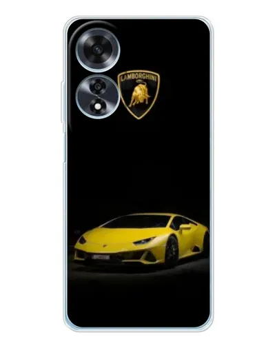Чохол для OPPO A60 з картинкою «Lamborghini жовтий акцент»