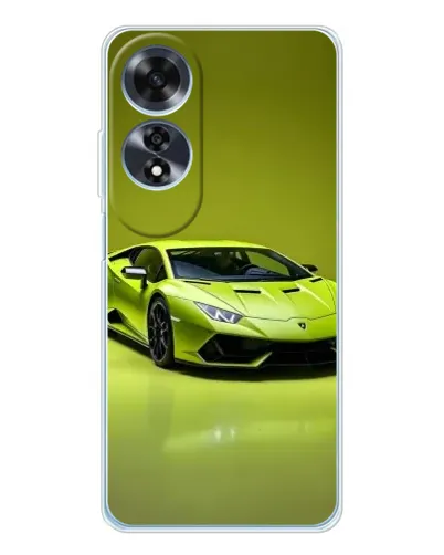 Чохол для OPPO A60 з картинкою «Салатовий Lamborghini Huracan»
