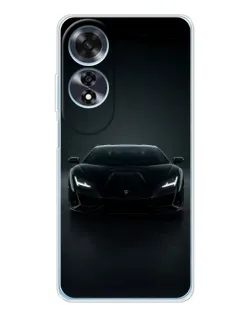 Чохол для OPPO A60 з картинкою «Чорний Lamborghini Aventador»