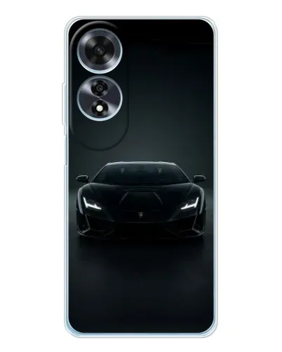 Чохол для OPPO A60 з картинкою «Чорний Lamborghini Aventador»