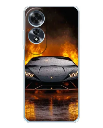 Чохол для OPPO A60 з картинкою «Lamborghini у вогні»