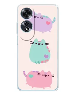Чохол для OPPO A60 з картинкою «Pusheen тріо» Чохол для OPPO A60 з картинкою «Pusheen тріо»