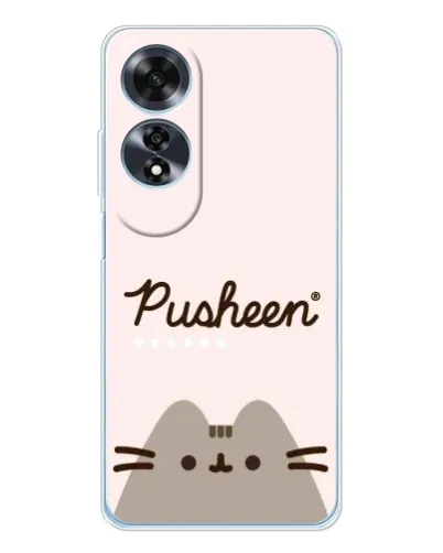 Чохол для OPPO A60 з картинкою «Pusheen логотип»