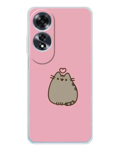Чохол для OPPO A60 з картинкою «Pusheen серце»