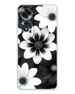 Чохол для OPPO A60 з картинкою «Монохромні айстри»