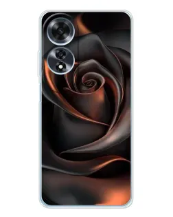 Чохол для OPPO A60 з картинкою «Шовкова чорна троянда»