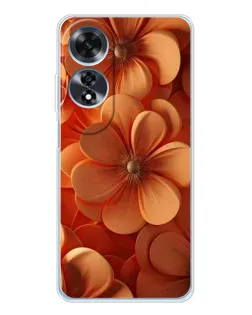 Чохол для OPPO A60 з картинкою «Помаранчева макро квітка»