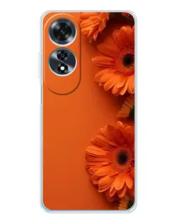 Чохол для OPPO A60 з картинкою «Помаранчеві гербери»