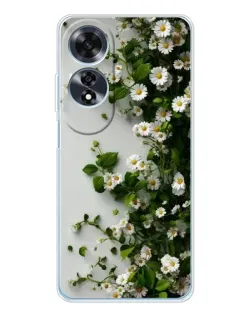 Чохол для OPPO A60 з картинкою «Гілка дрібних білих квітів»