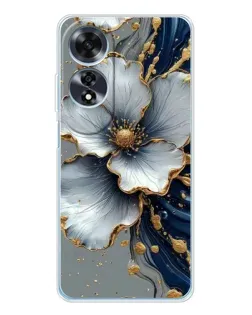 Чохол для OPPO A60 з картинкою «Біла квітка та золотий флюїд»