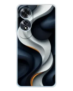 Чохол для OPPO A60 з картинкою «Об'ємні чорно-білі стрічки» Чохол для OPPO A60 з картинкою «Об'ємні чорно-білі стрічки»