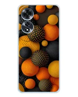Чохол для OPPO A60 з картинкою «Об'ємні помаранчеві сфери»