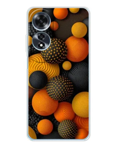 Чохол для OPPO A60 з картинкою «Об'ємні помаранчеві сфери»