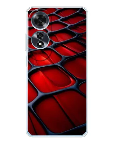 Чохол для OPPO A60 з картинкою «Червона глянцева сітка»
