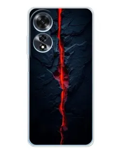 Чохол для OPPO A60 з картинкою «Червона лавова тріщина»
