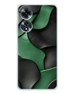 Чохол для OPPO A60 з картинкою «Зелені шкіряні хвилі»