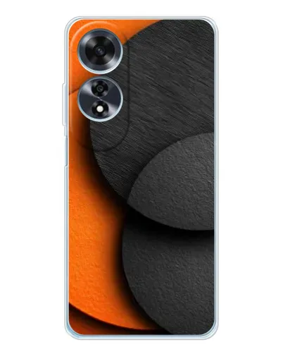 Чохол для OPPO A60 з картинкою «Геометрія помаранчевих кіл»