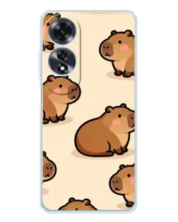 Чохол для OPPO A60 з картинкою «Паттерн милих капібар»
