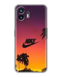 Чохол для OPPO A6k з картинкою «Nike на заході сонця»
