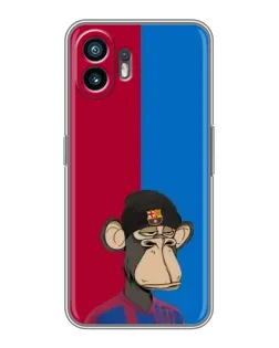 Чохол для OPPO A6k з картинкою «Bored Ape — фанат Барси»