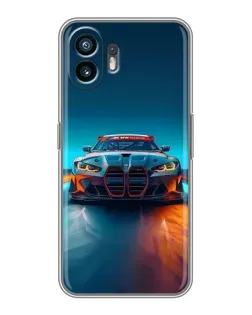 Чохол для OPPO A6k з картинкою «BMW — вогні неону»