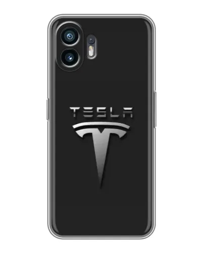 Чохол для OPPO A6k з картинкою «Сталевий логотип Tesla»