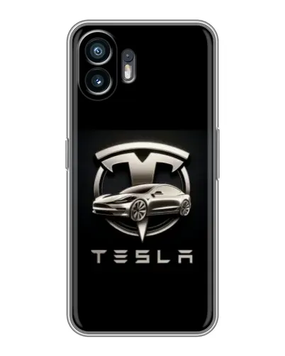 Чохол для OPPO A6k з картинкою «Tesla — срібне авто»
