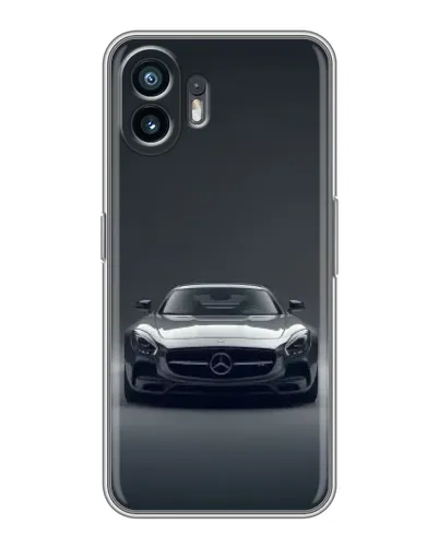 Чехол для OPPO A6k с картинкой «Mercedes на черном»