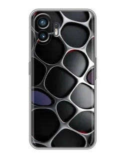 Чохол для OPPO A6k з картинкою «Об'ємна темна решітка»