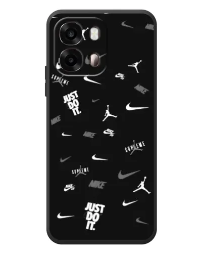 Чехол для OPPO A6s с картинкой «Nike Black Pattern» Чехол для OPPO A6s с картинкой «Nike Black Pattern»