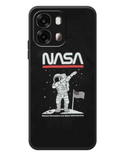 Чехол для OPPO A6s с картинкой «NASA — шагаем по Луне»