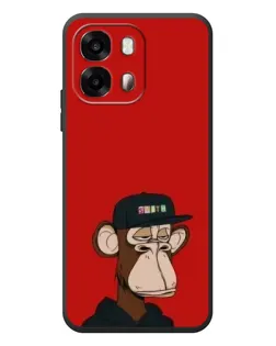 Чохол для OPPO A6s з картинкою «Bored Ape — червоний фон»