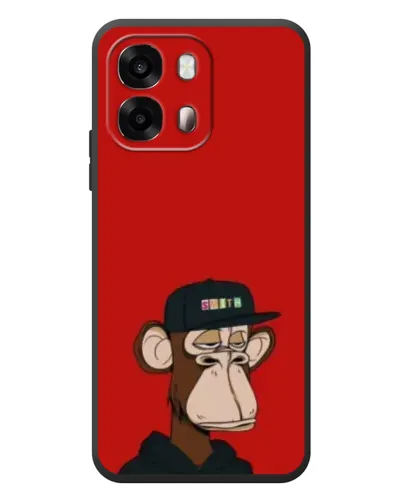 Чехол для OPPO A6s с картинкой «Bored Ape — красный фон»