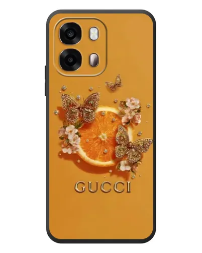 Чехол для OPPO A6s с картинкой «Gucci — золотые бабочки» Чехол для OPPO A6s с картинкой «Gucci — золотые бабочки»