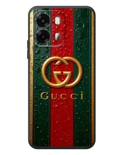 Чохол для OPPO A6s з картинкою «Gucci — фірмова смуга та золото»