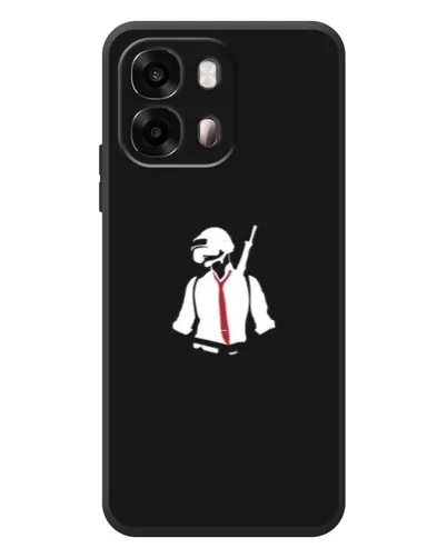Чохол для OPPO A6s з картинкою «PUBG — силует воїна»