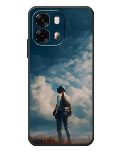 Чохол для OPPO A6s з картинкою «Герой PUBG на скелі»