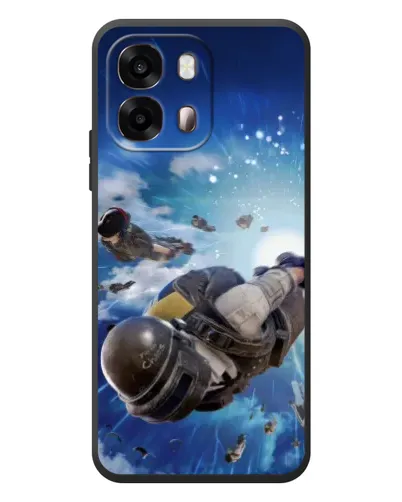 Чохол для OPPO A6s з картинкою «Десант PUBG — стрибок»