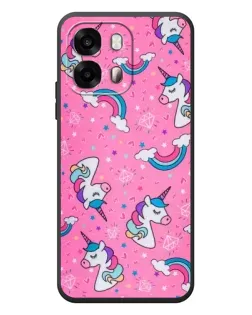 Чехол для OPPO A6s с картинкой «Unicorn паттерн розовый»