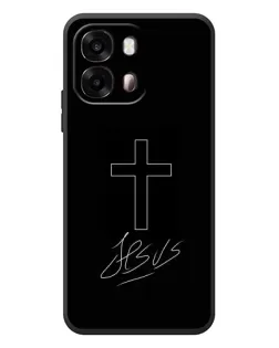 Чехол для OPPO A6s с картинкой «Графический крест Jesus»