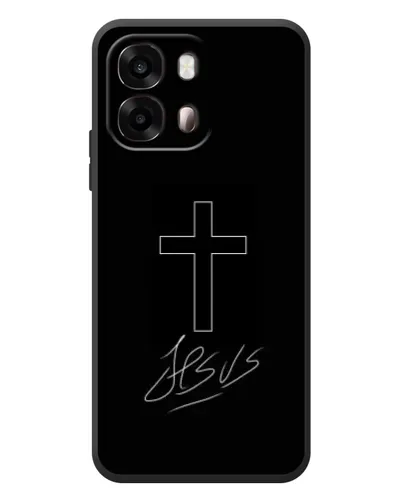 Чехол для OPPO A6s с картинкой «Графический крест Jesus» Чехол для OPPO A6s с картинкой «Графический крест Jesus»