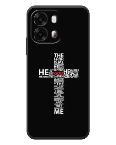 Чехол для OPPO A6s с картинкой «Текстовый крест» Чехол для OPPO A6s с картинкой «Текстовый крест»