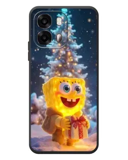 Чехол для OPPO A6s с картинкой «Рождественский Спанч Боб»