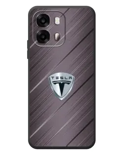 Чохол для OPPO A6s з картинкою «Металева текстура Tesla»