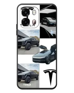 Чохол для OPPO A6s з картинкою «Колаж Cybertruck Tesla»