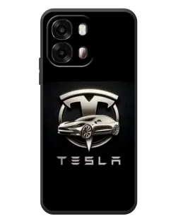Чохол для OPPO A6s з картинкою «Tesla — срібне авто»