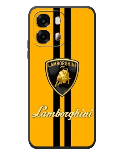 Чохол для OPPO A6s з картинкою «Lamborghini Stripe жовтий»
