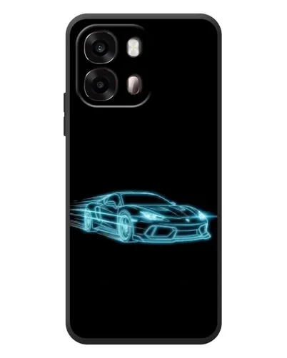 Чохол для OPPO A6s з картинкою «Неоновий контур Lamborghini»