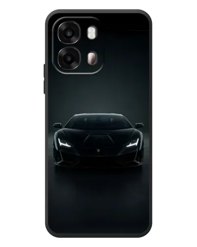 Чохол для OPPO A6s з картинкою «Чорний Lamborghini Aventador»