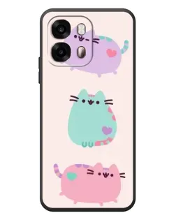 Чохол для OPPO A6s з картинкою «Pusheen тріо»